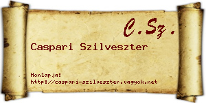 Caspari Szilveszter névjegykártya