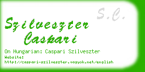 szilveszter caspari business card